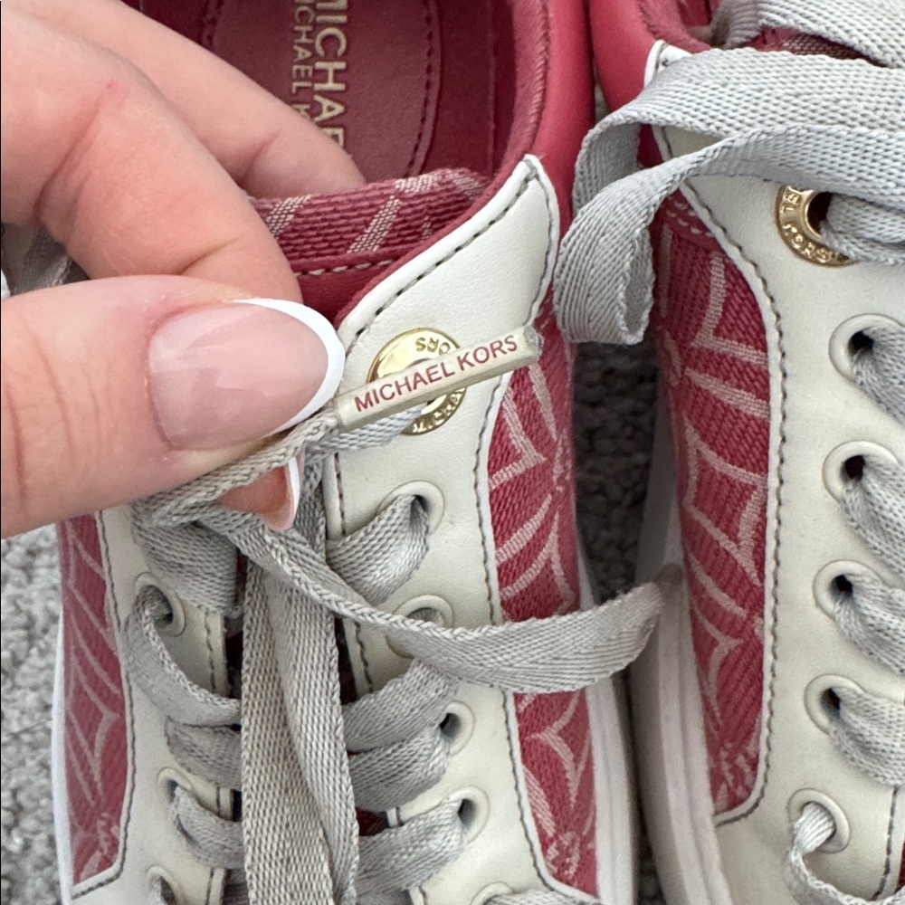 Michael Kors Romey Logo Jacquard Platform Sneaker, Rose Color - Size 6.5 - Picture 7 of 8